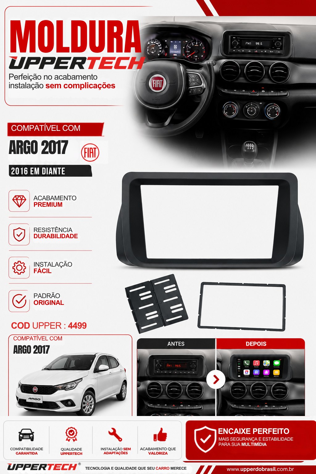 Flyer 4499 — Moldura Fiat Argo Cronos 2017 a Diante 7 pol