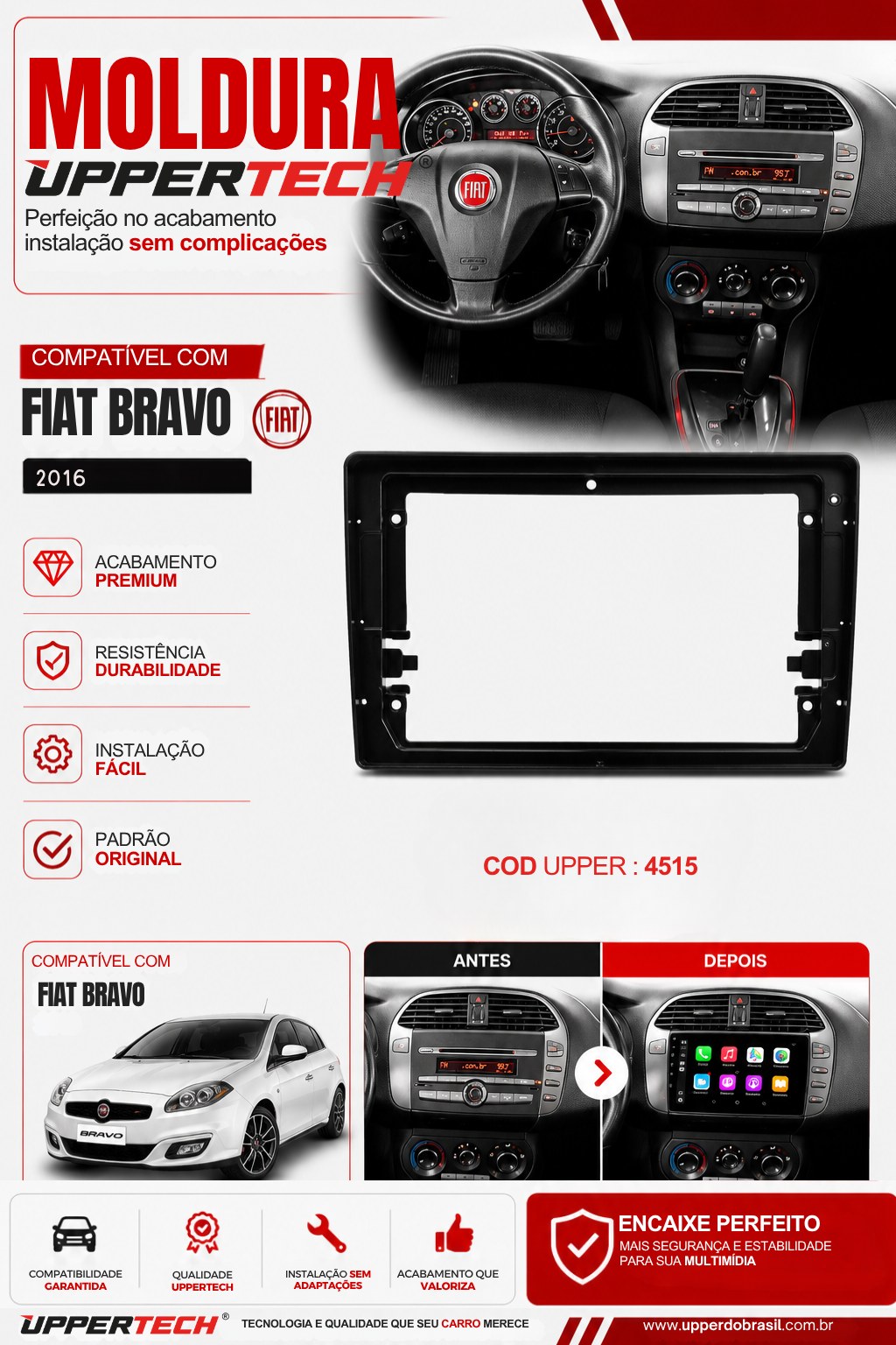Flyer 4515 — Moldura Fiat Bravo 2016 a Diante