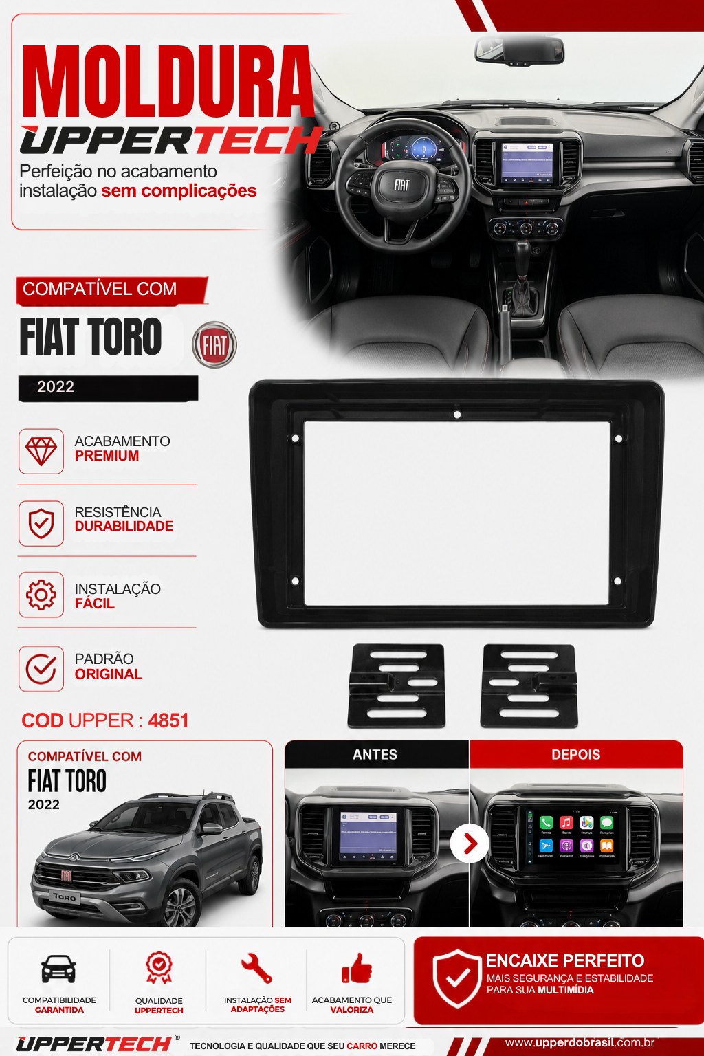 Flyer 4851 — Moldura Fiat Toro 2022 a Diante