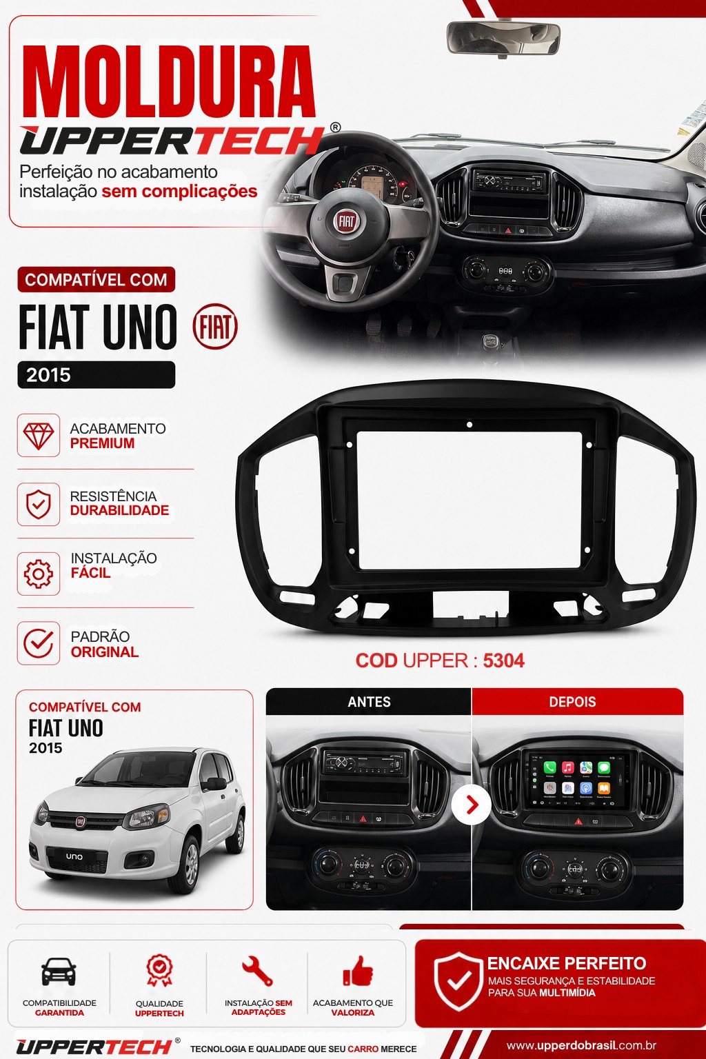 Flyer 5304 — Moldura Fiat Uno 2015 a Diante