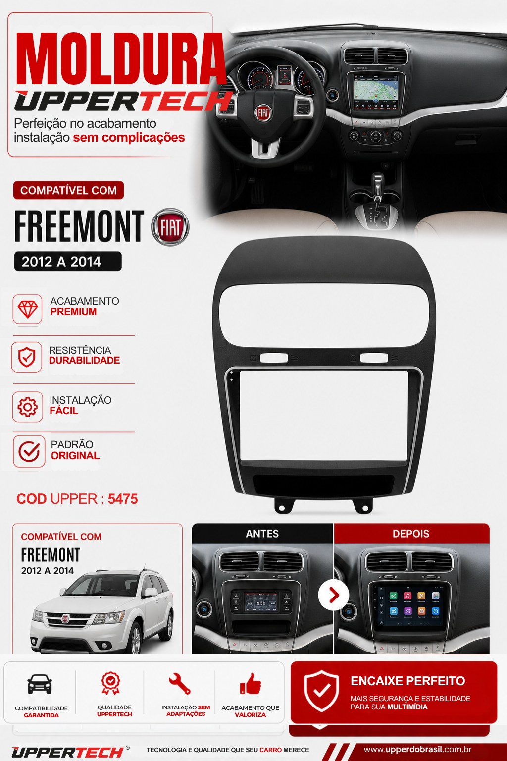 Flyer 5450 — Moldura Fiat Freemont 2012 a 2014