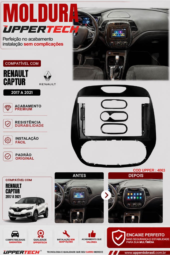 Flyer 4063 — Moldura Renault Captur 2017 a 2021