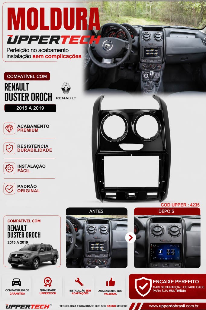Flyer 4235 — Moldura Renault Duster Oroch 2015 a 2019