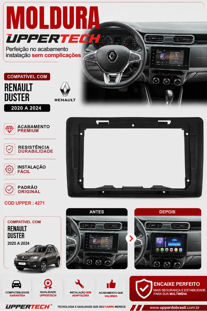 Flyer 4271 — Moldura Renault Duster 2020 a 2024 10 pol