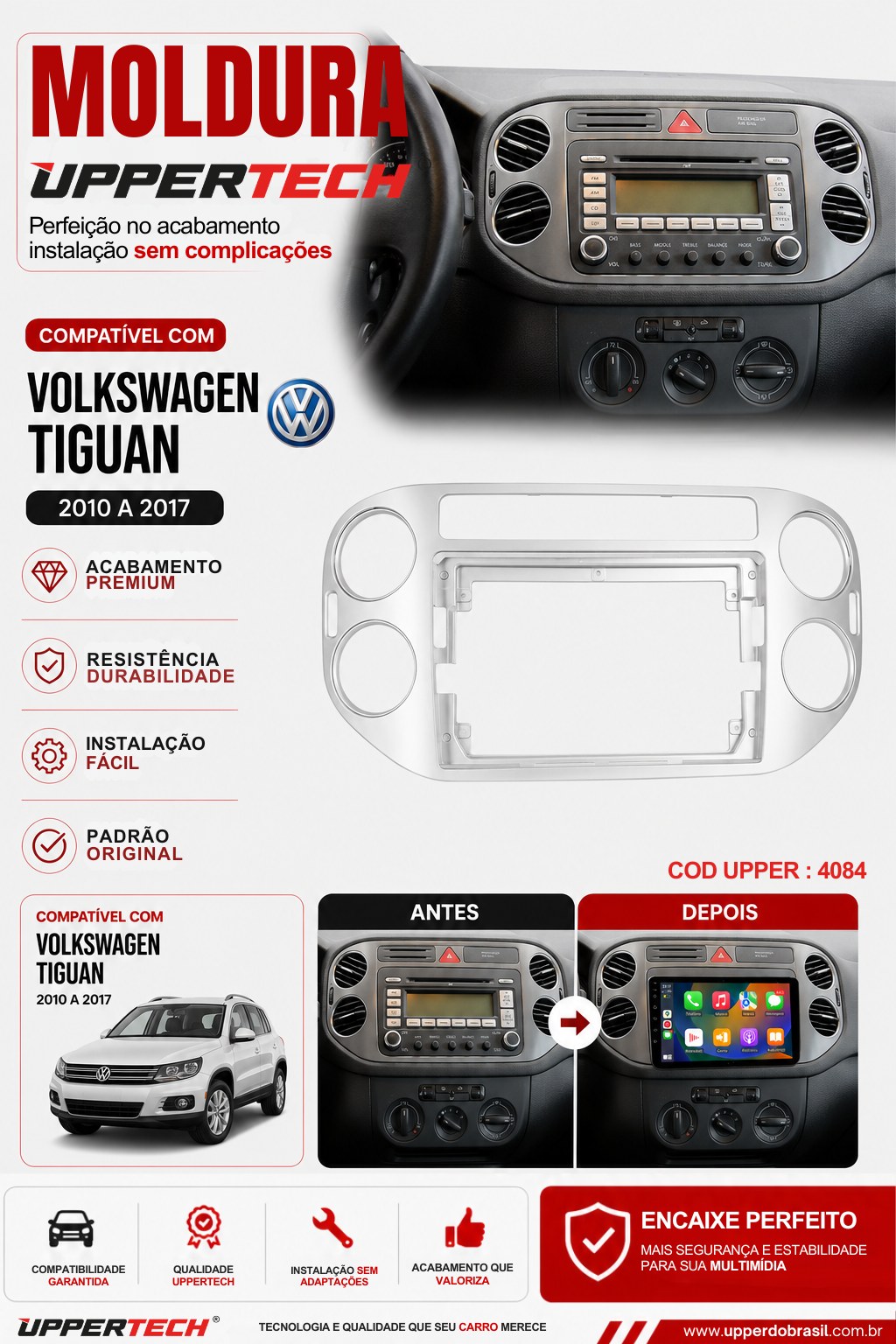 Flyer 4084 — Moldura Volkswagen Tiguan 2010 a 2017