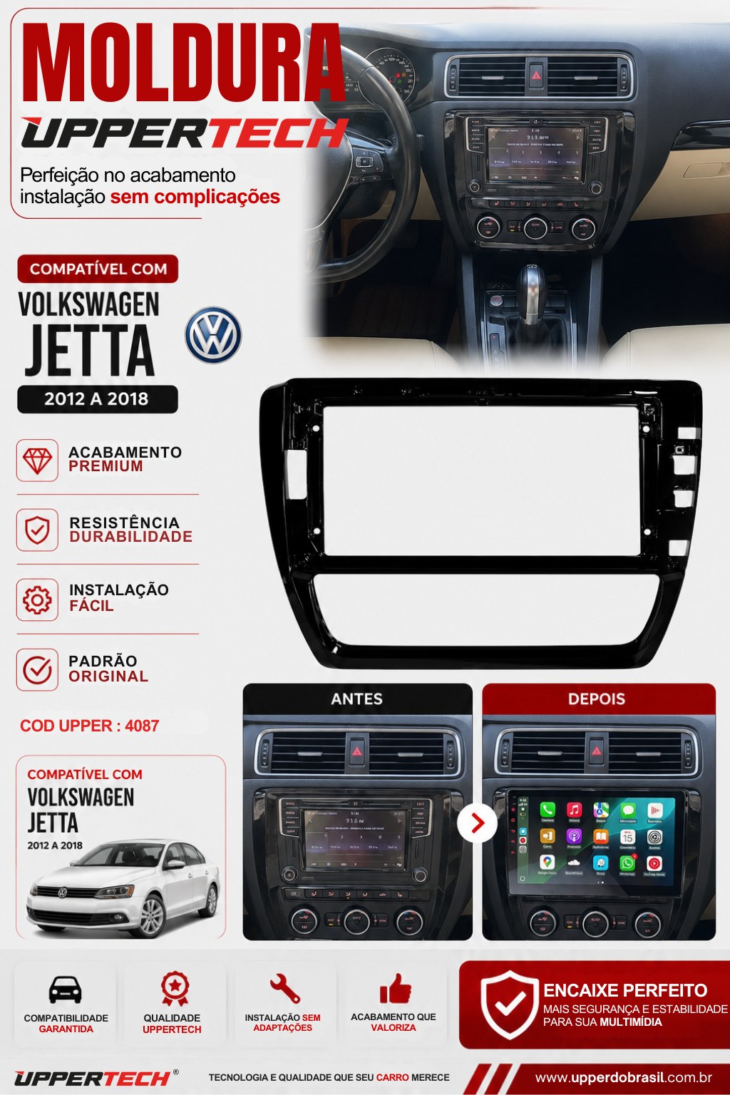 Flyer 4087 — Moldura Volkswagen Jetta 2012 a 2018
