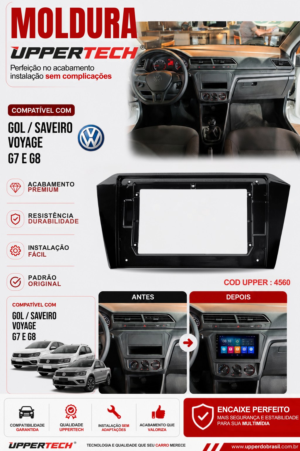 Flyer 4560 — Moldura Volkswagen Gol Saveiro Voyage G7 e G8