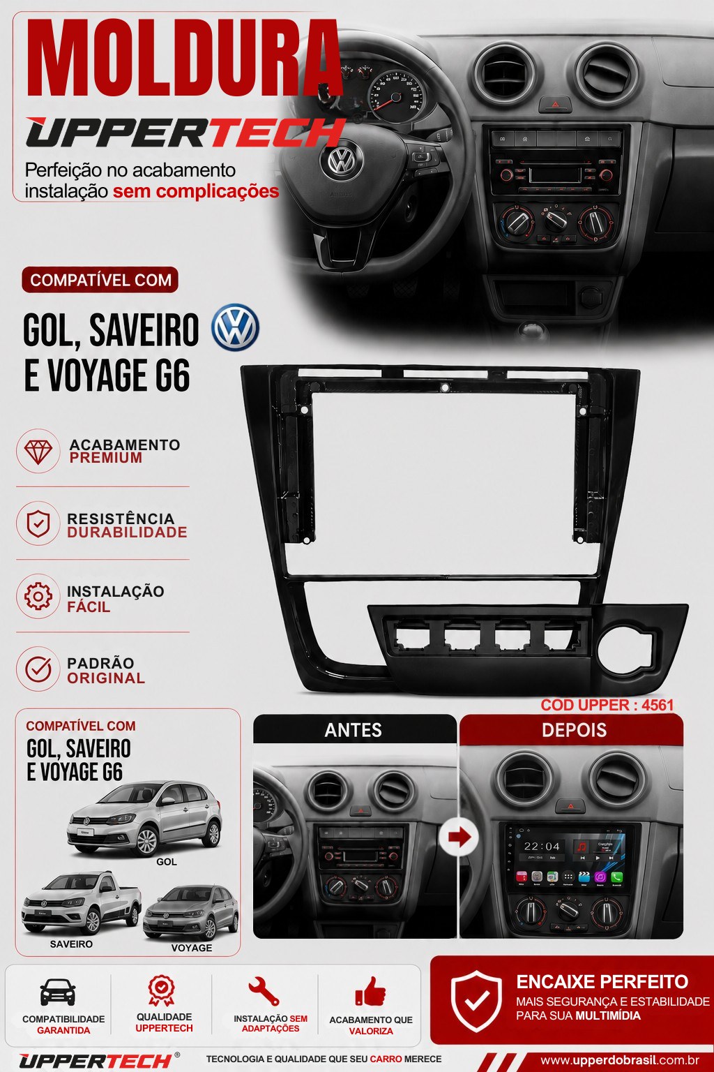 Flyer 4561 — Moldura Volkswagen Gol Saveiro Voyage G6