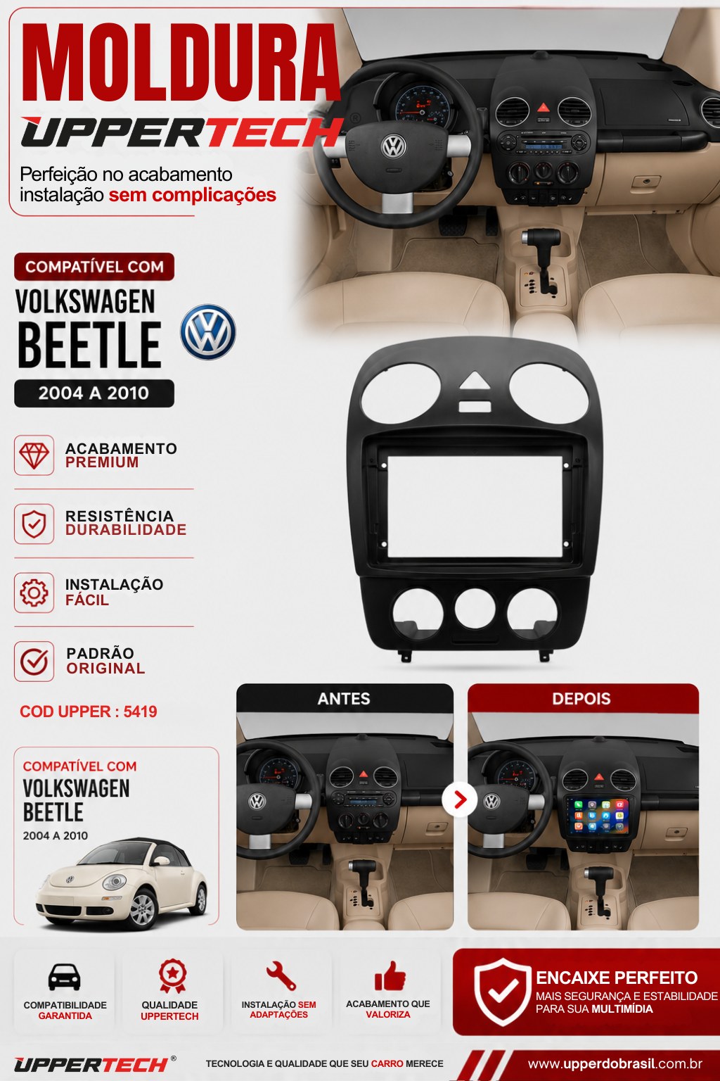 Flyer 5419 — Moldura Volkswagen Beetle 2004 a 2010