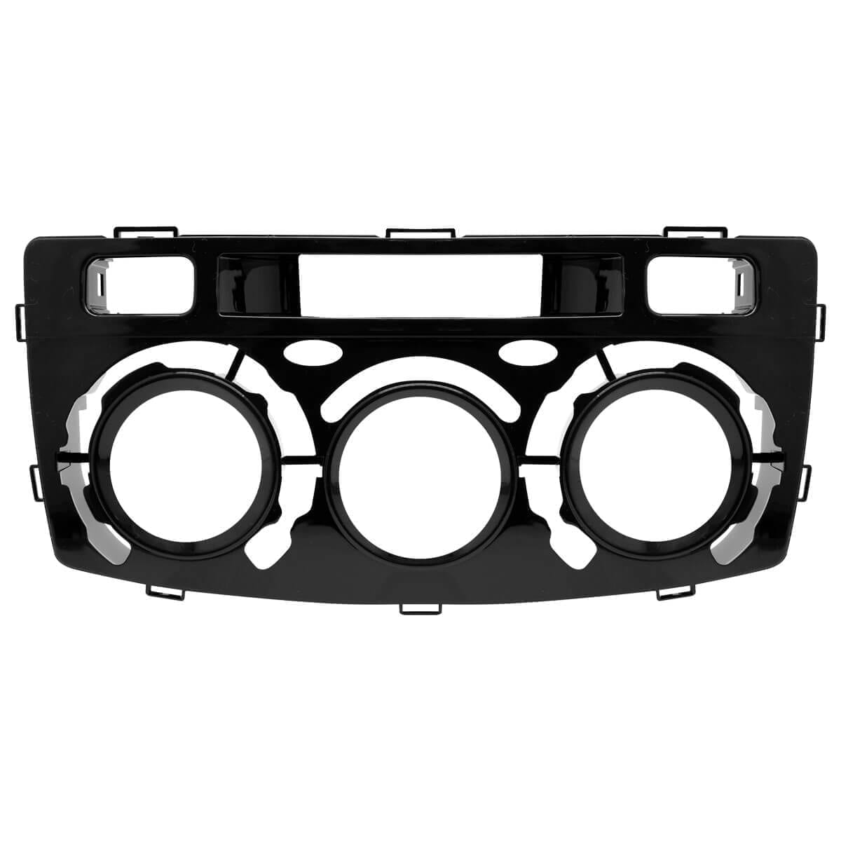 Moldura de Multimídia · Toyota — Hilux, SW4 (2009–2015) · 9" · Black Piano · AR Digital/Analógico - miniatura 3