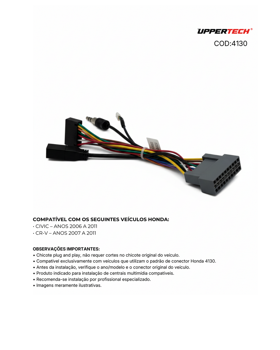 Chicote ISO · Honda — Civic, CRV (2006–2011) - miniatura 4