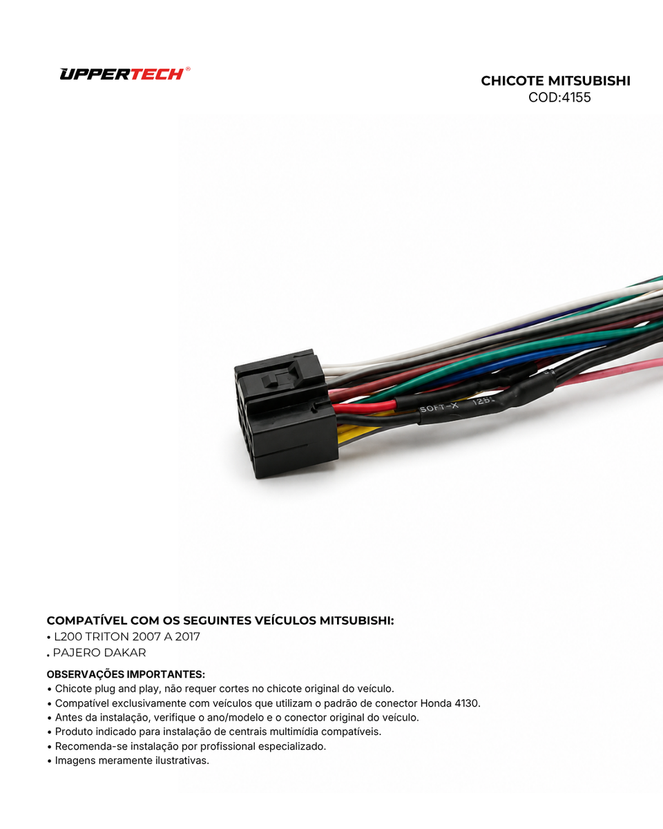 Chicote ISO · Mitsubishi — Pajero, Triton, L200 (1999–2025) - miniatura 5