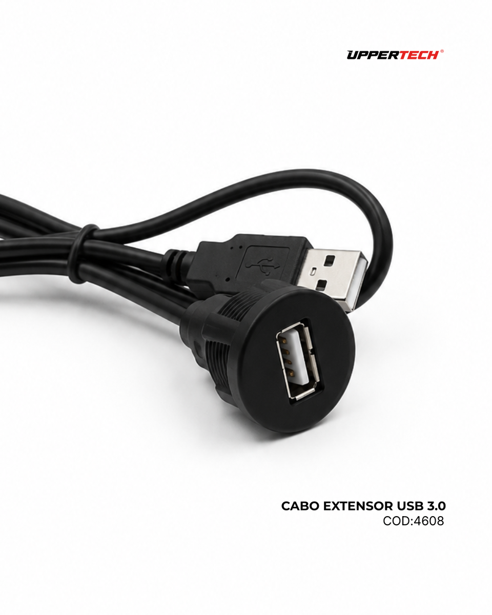 Cabos e Conexões · Extensor USB 3.0 80 cm Redondo para Veículos - miniatura 2