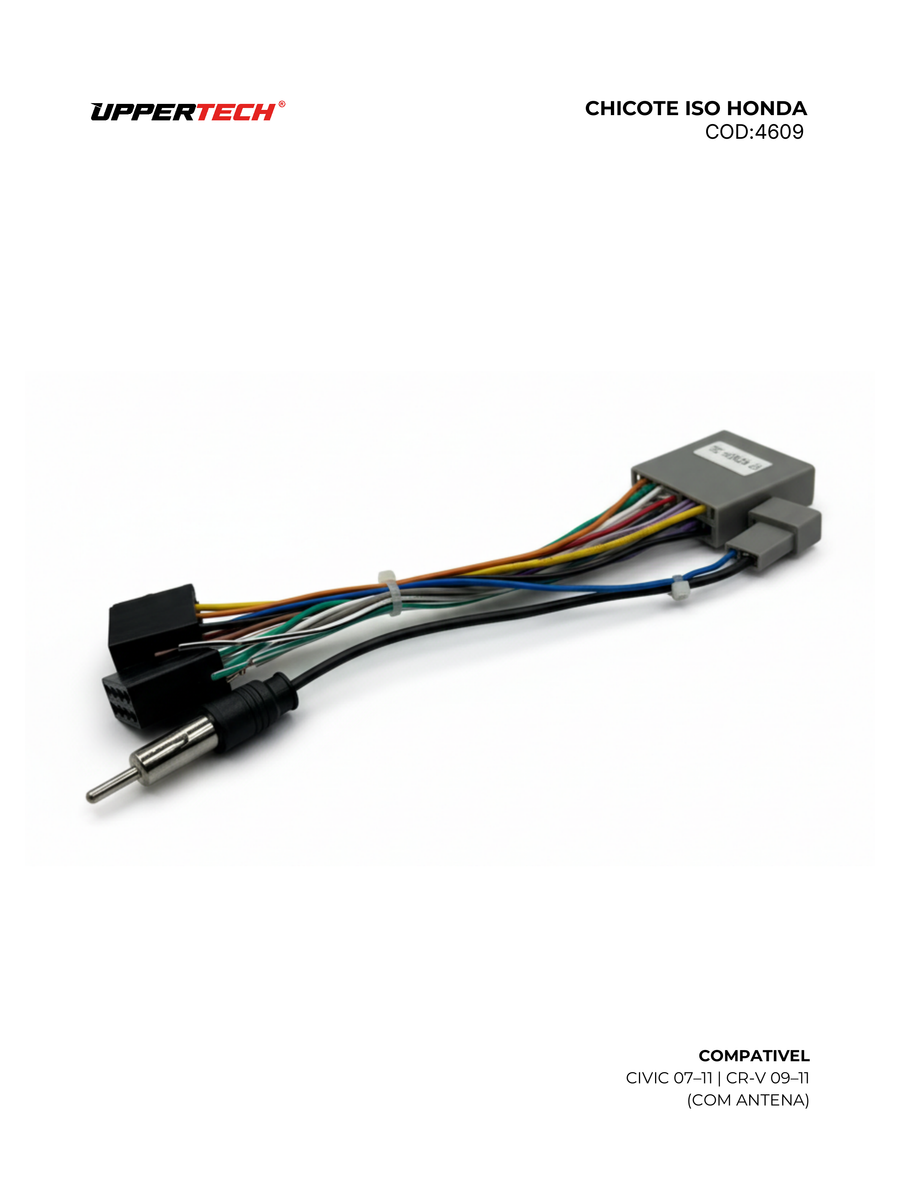 Chicote ISO · Honda — Civic (2007–2011) (Com Antena) - miniatura 2