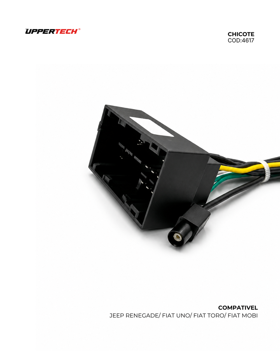 Chicote ISO · Fiat — Toro, Mobi, Uno (2015–2025) (Com Antena) - miniatura 4