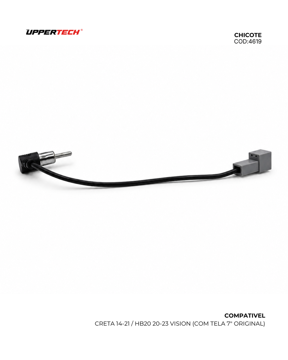 Chicote ISO · Hyundai — Elantra, Tucson, Creta (2017) (Com Antena) - miniatura 6
