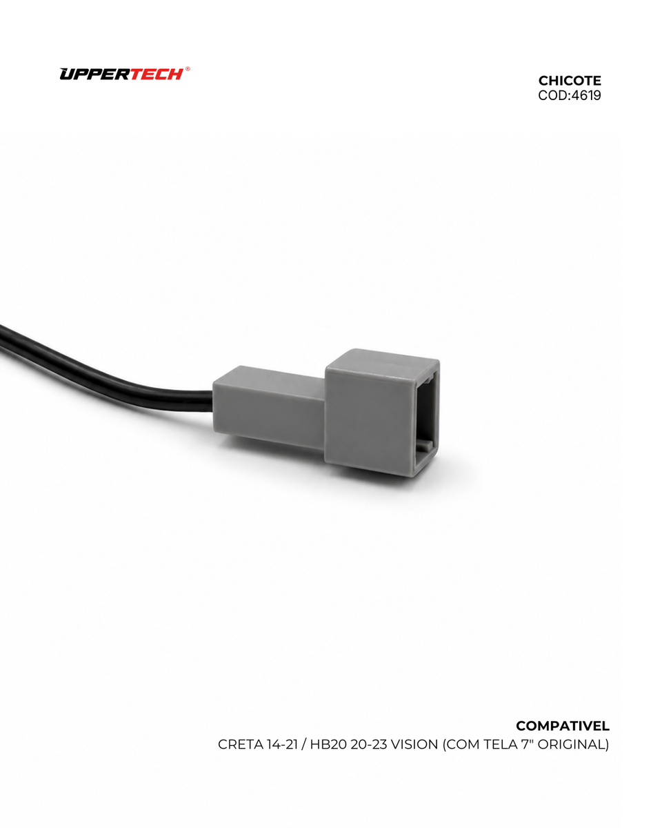 Chicote ISO · Hyundai — Elantra, Tucson, Creta (2017) (Com Antena) - miniatura 7