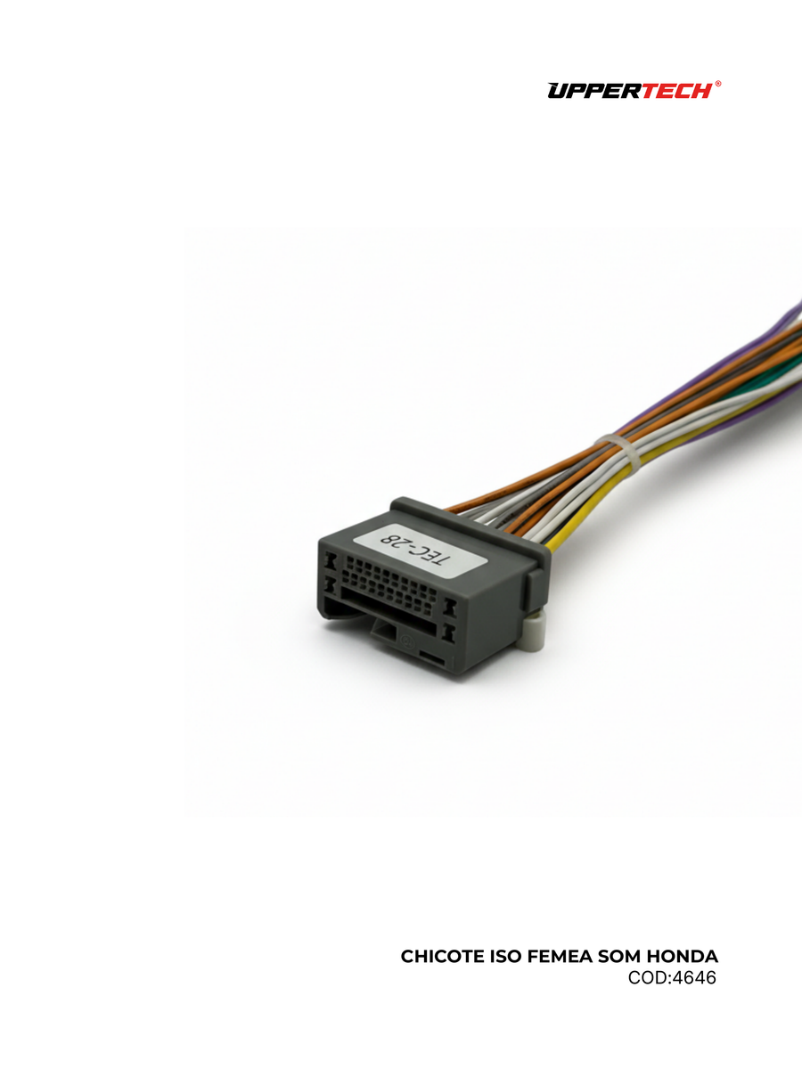 Chicote ISO · Honda — Civic, Fit (2001–2025) (Sem Antena, Fêmea) - miniatura 4
