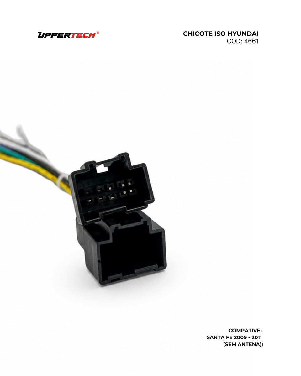 Chicote ISO · Hyundai — Santa Fe (2009–2011) (Sem Antena) - miniatura 3