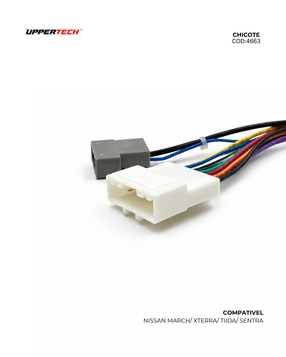 Chicote ISO · Nissan — Sentra, March, Tiida (2010–2025) (Com Antena) - miniatura 3