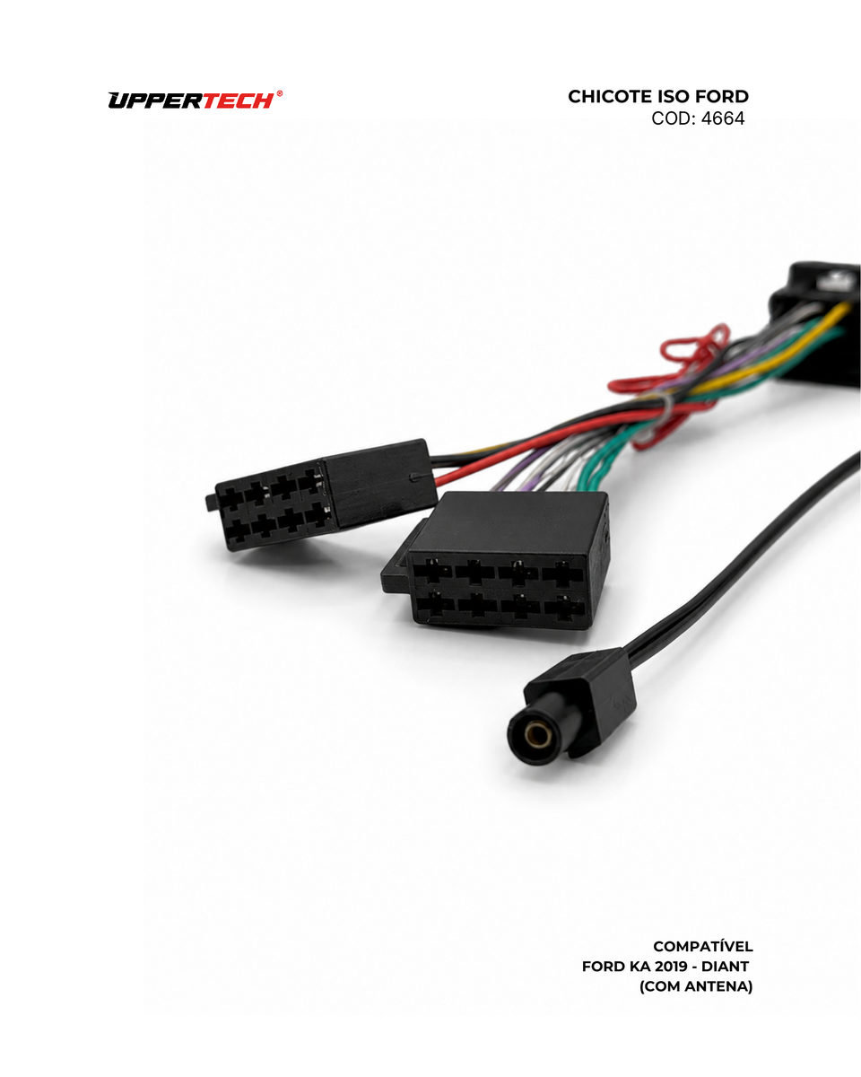 Chicote ISO · Ford — Ka (2019–2025) (Com Antena) - miniatura 2