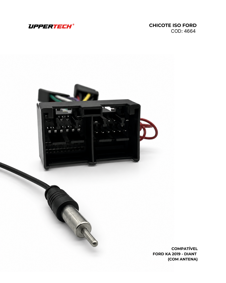 Chicote ISO · Ford — Ka (2019–2025) (Com Antena) - miniatura 3