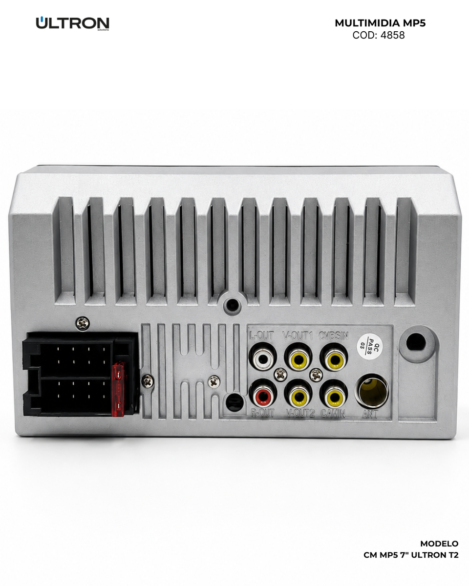 Central Multimídia · MP5 Ultron "7" T2 com Botão — conexões
