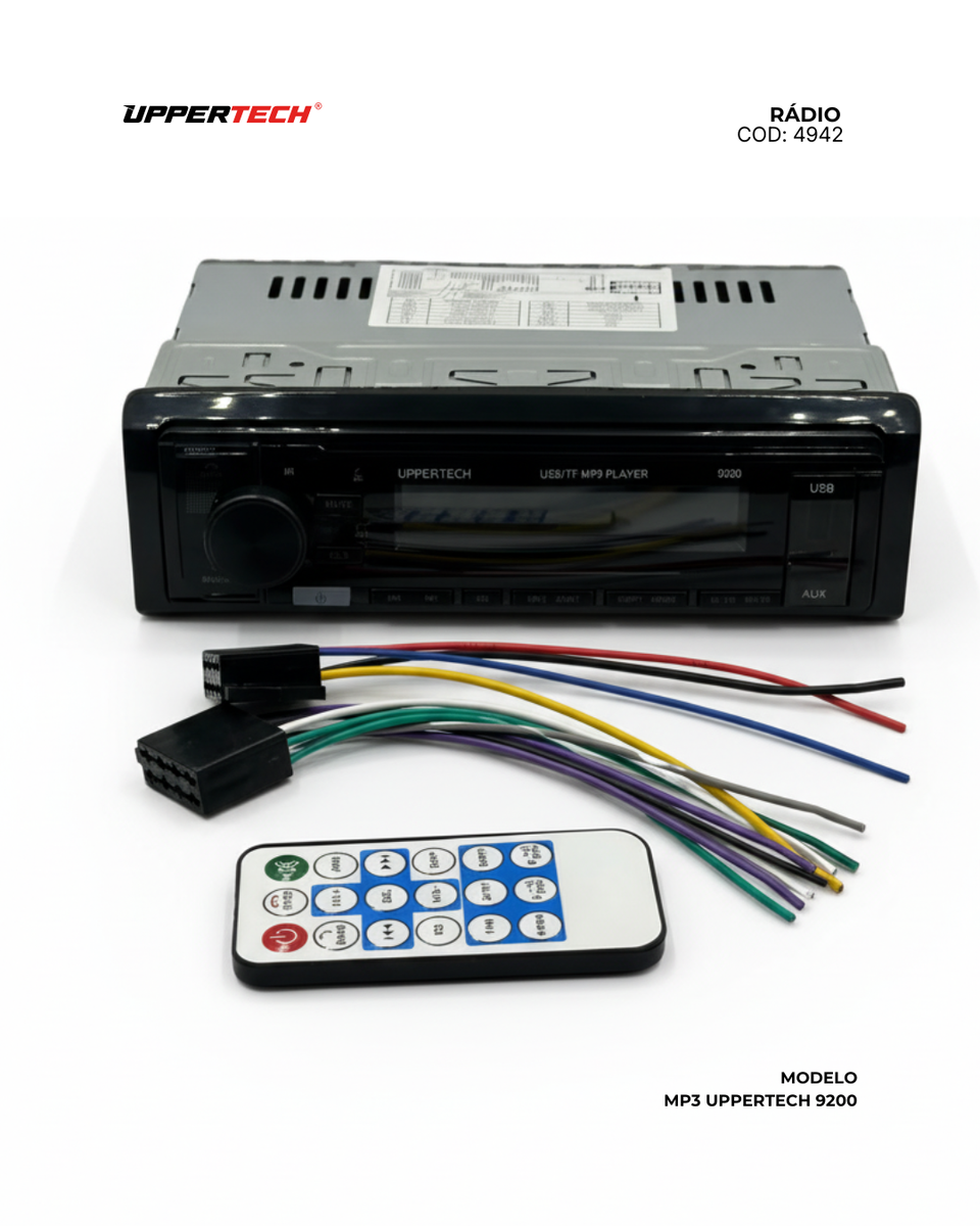 Som Automotivo · Auto Rádio MP3 9200 (Exclusiva Saída 4 Volts) - miniatura 2