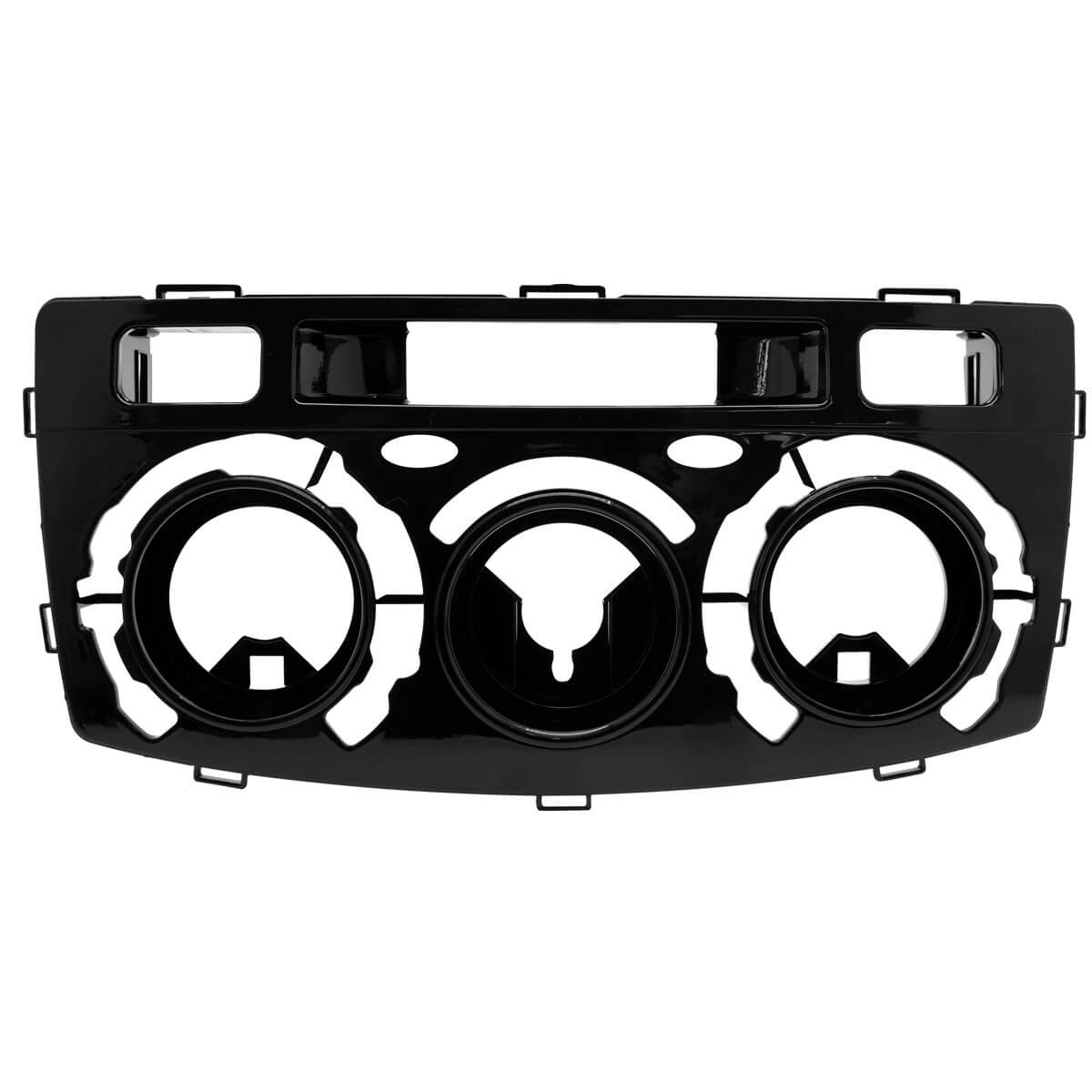 Moldura de Multimídia · Toyota — Hilux, SW4 (2006–2008) · 9" · Black Piano · AR Digital/Analógico - miniatura 3