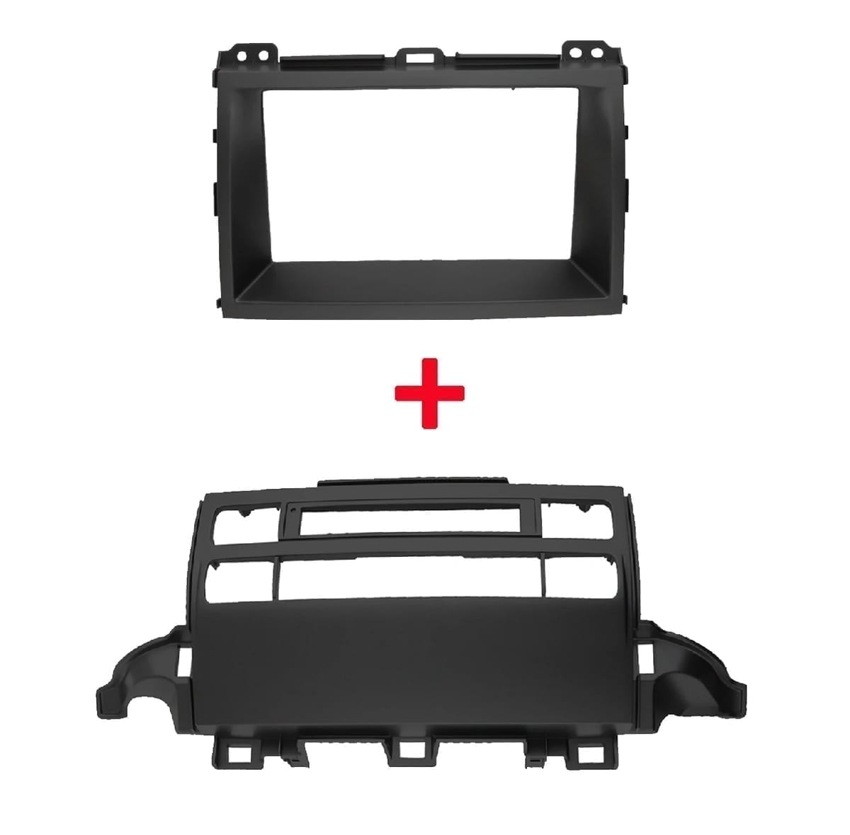 Moldura de Multimídia · Toyota — Prado (2009–2014) · 9" · Preto Fosco - miniatura 2