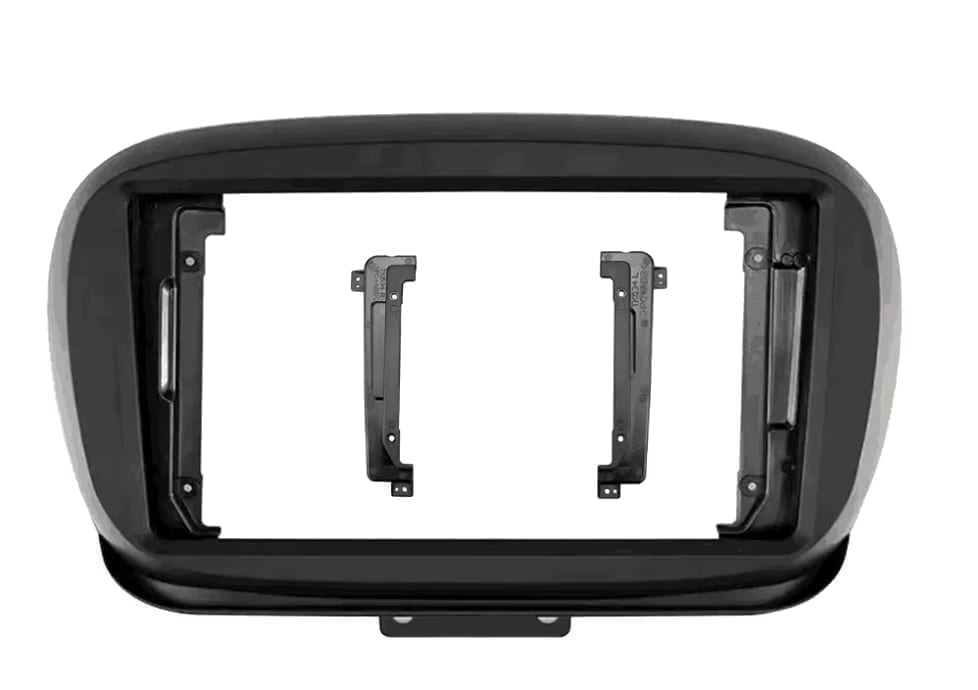 Moldura de Multimídia · Fiat — 500 (2014–2025) · 9" · Preto Fosco - miniatura 2