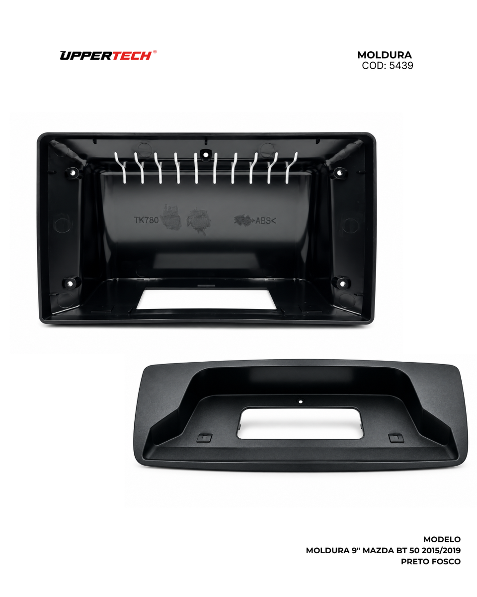 Mazda — BT-50 (2015 a 2019) · 9″ · Preto Fosco