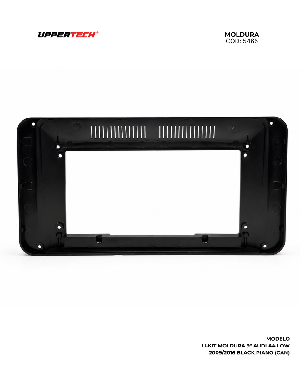 Moldura + Chicote específico · Audi — A4 (2009–2016) · 9" · Black Piano · Low - miniatura 6