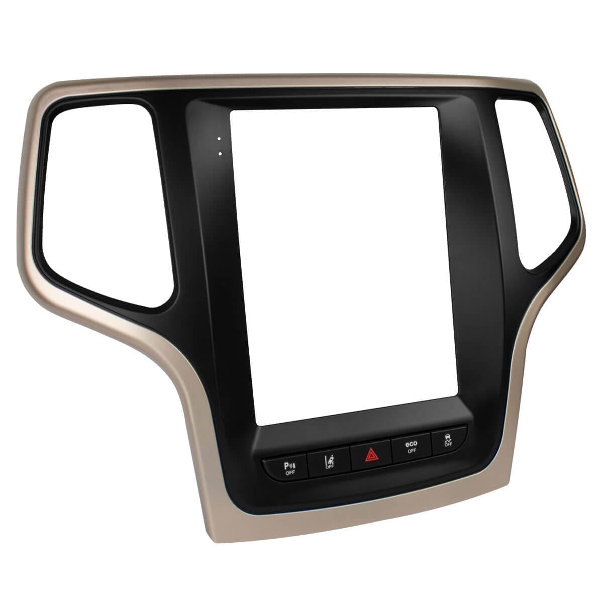 Moldura + Chicote específico · Jeep — Grand Cherokee (2014–2016) · 9.7" · Preto Fosco - miniatura 2