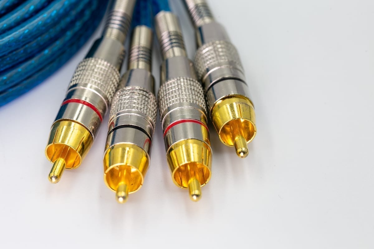 Cabos e Conexões · RCA 2X2 Profissional Azul 5M Tripla Blindagem Plug Metal - miniatura 2