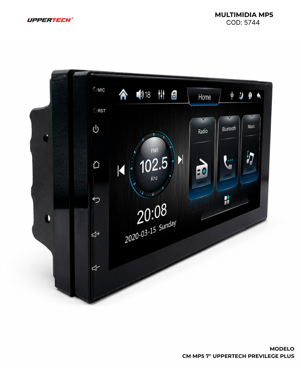Central Multimídia · MP5 Privilege Plus 7" (CarPlay e Android Auto sem Fio) Wireless — detalhe