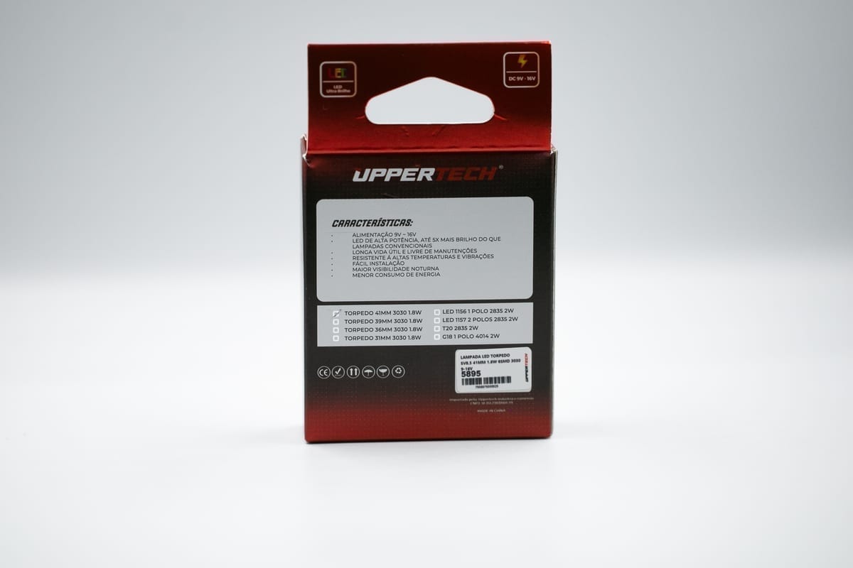 Lâmpada LED · Torpedo SV8.5 41MM 1.8W 6SMD 3030 9-16V - miniatura 3