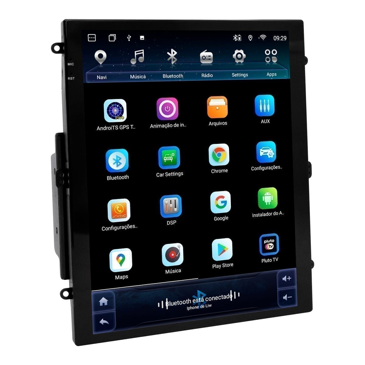 Central Multimídia · Vertical Screen 9.7" Octacore 6 RAM 128 GB Z-Link