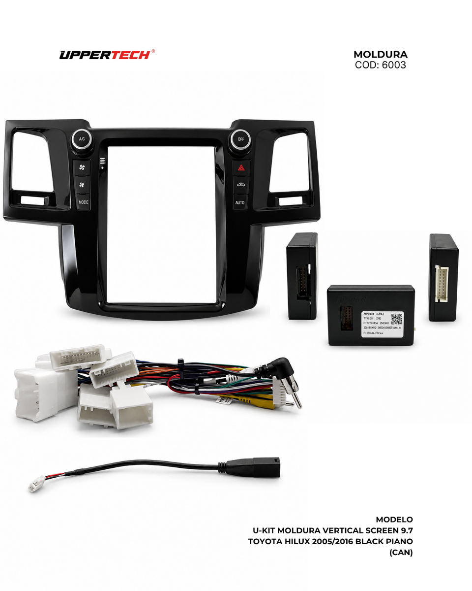 Toyota — Hilux, SW4 (2005–2016) · 9.7" · Black Piano