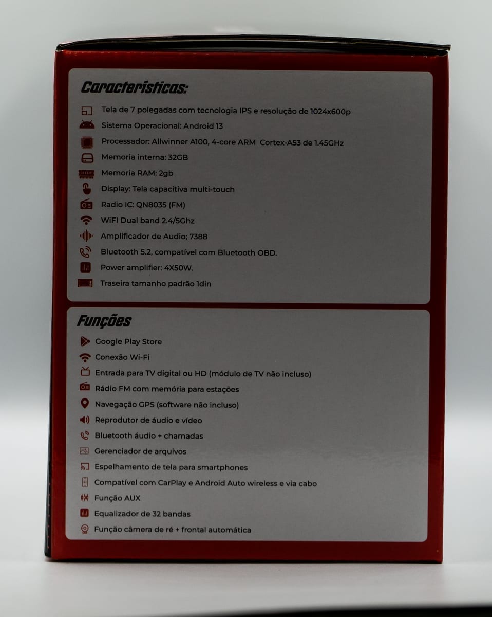 Central Multimídia · Smart One "7" Quadcore 2 RAM 32 GB (Traseira 1 DIN) - miniatura 5