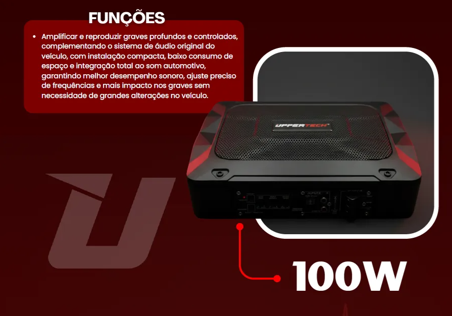 Caixa Amplificada · Subwoofer Slim 100W RMS - miniatura 3