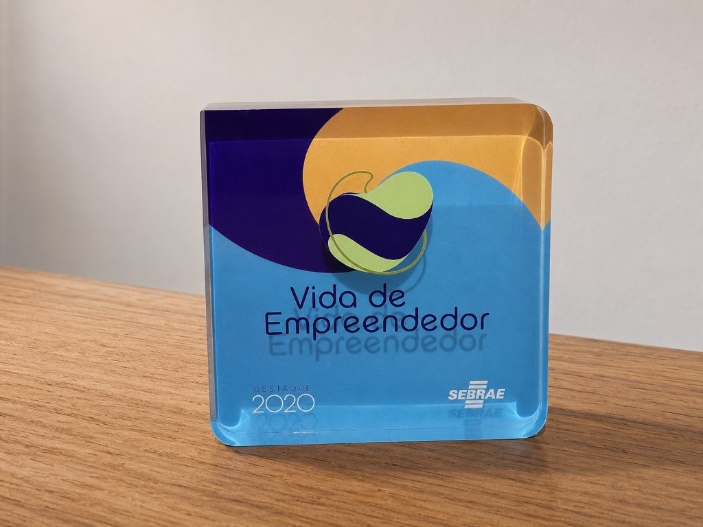 Prêmio Destaque 2020 — Vida de Empreendedor, concedido pelo Sebrae